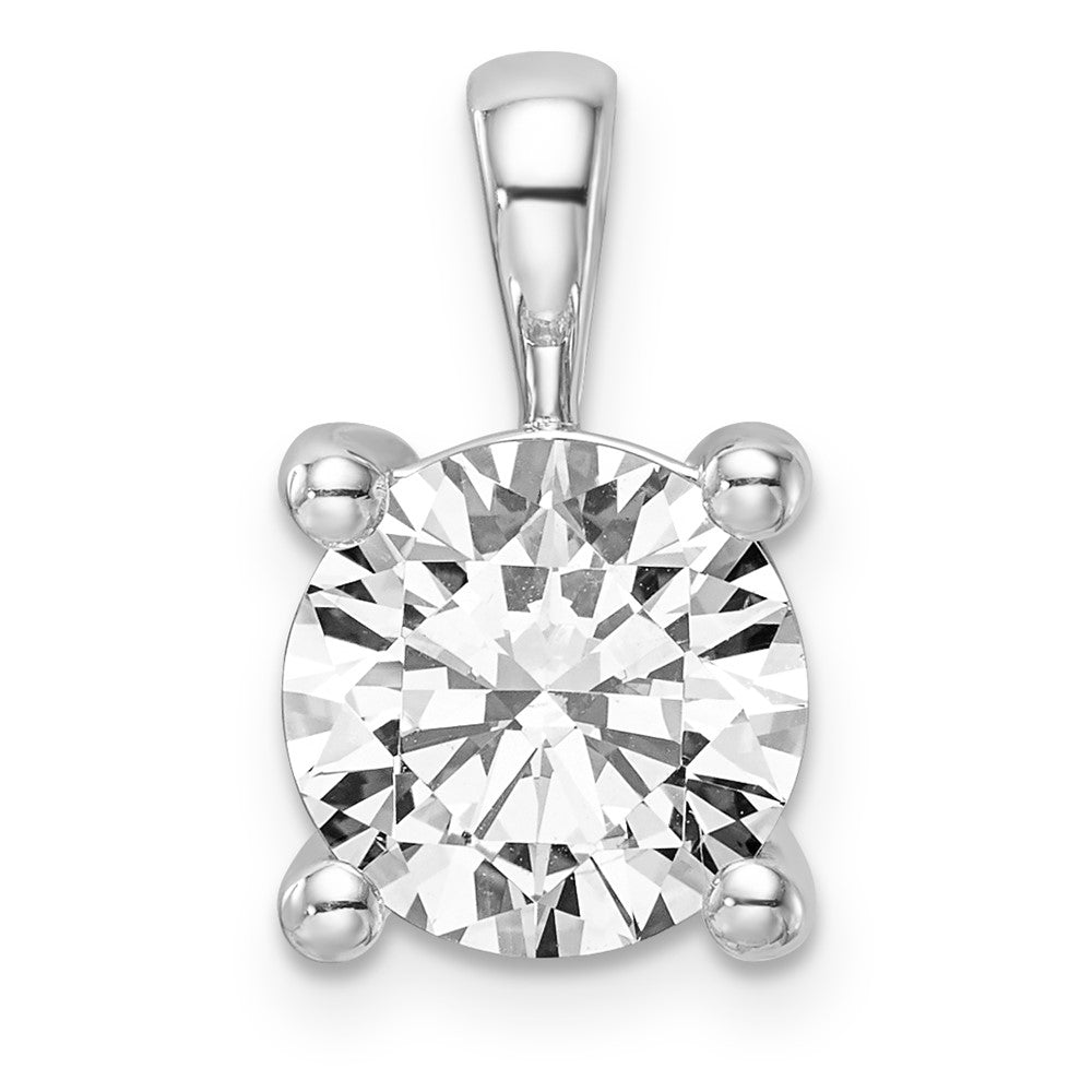 14kw 3ct Round Certified Lab Grown VS/SI FGH Dia Pendant with chain