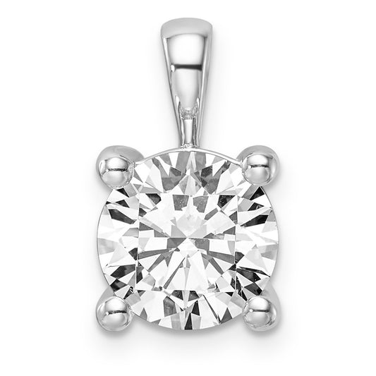 14kw 3ct Round Certified Lab Grown VS/SI FGH Dia Pendant with chain