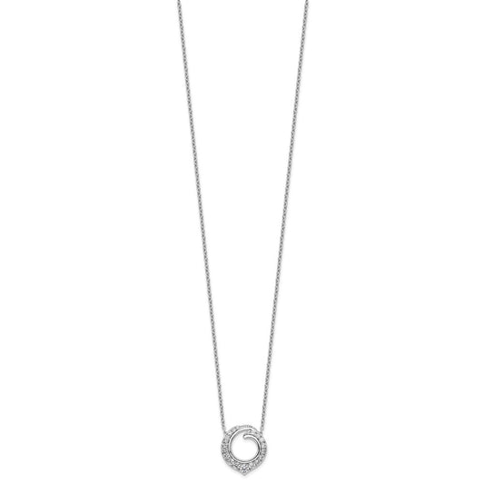 14k White Gold 1 carat Lab Grown Diamond VS/SI+ G+ Round 18 inch Necklace