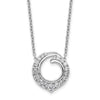 14k White Gold 1 carat Lab Grown Diamond VS/SI+ G+ Round 18 inch Necklace