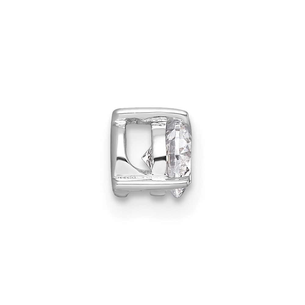 Gold Lab Grown Diamond Solitaire 3-Prong Chain Slide