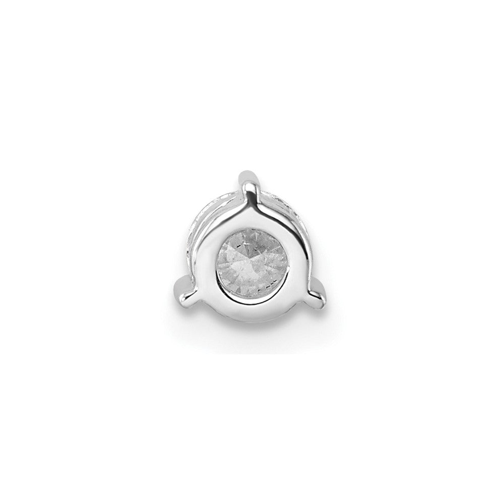 Gold Lab Grown Diamond Solitaire 3-Prong Chain Slide