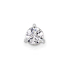Gold Lab Grown Diamond Solitaire 3-Prong Chain Slide