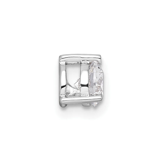 Gold Lab Grown Diamond Solitaire 3-Prong Chain Slide