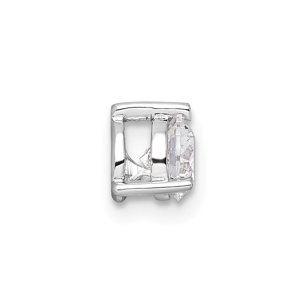 Gold Lab Grown Diamond Solitaire 3-Prong Chain Slide
