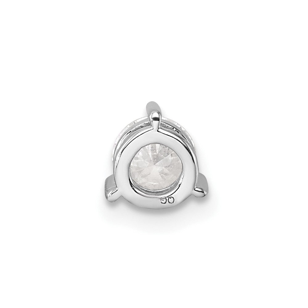 Gold Lab Grown Diamond Solitaire 3-Prong Chain Slide