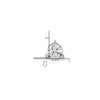 Gold Lab Grown Diamond Solitaire 3-Prong Chain Slide