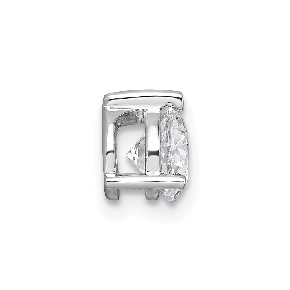 Gold Lab Grown Diamond Solitaire 3-Prong Chain Slide