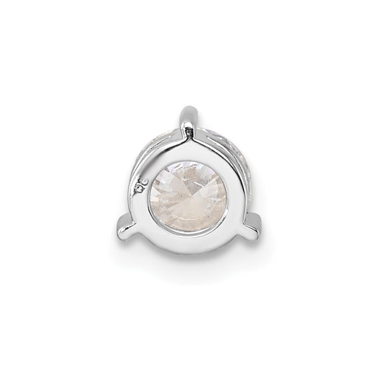 Gold Lab Grown Diamond Solitaire 3-Prong Chain Slide