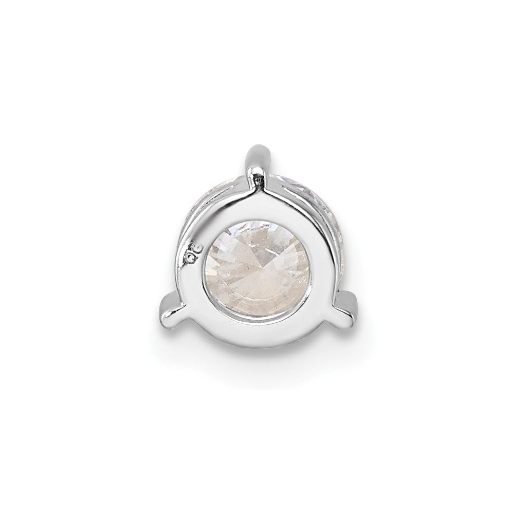 Gold Lab Grown Diamond Solitaire 3-Prong Chain Slide