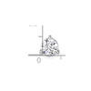 Gold Lab Grown Diamond Solitaire 3-Prong Chain Slide