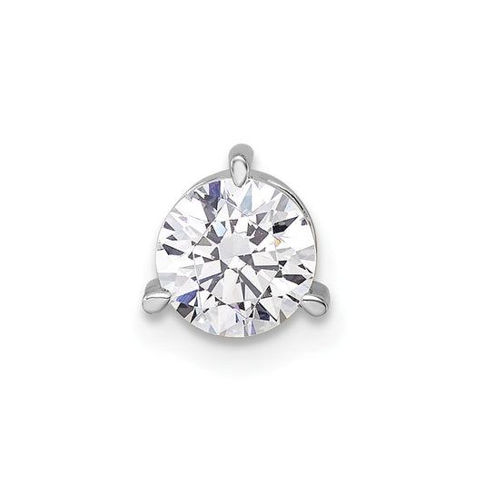 Gold Lab Grown Diamond Solitaire 3-Prong Chain Slide