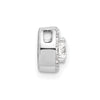 14k White Gold 1/2 carat Lab Grown Diamond VS/SI+ G+ Round Complete Halo Chain Slide Pendant