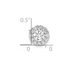 Gold Lab Grown Diamond Round Halo Chain Slide