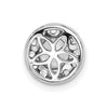 14k White Gold 1 carat Lab Grown Diamond VS/SI+ G+ Round Complete Halo Chain Slide Pendant