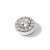 14k White Gold 3/4 carat Lab Grown Diamond VS/SI+ G+ Round Complete Halo Chain Slide Pendant