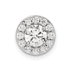Gold Lab Grown Diamond Round Halo Chain Slide