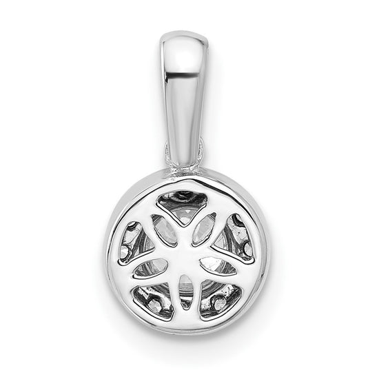 Gold Lab Grown Diamond Round Halo Pendant