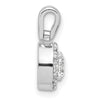 Gold Lab Grown Diamond Round Halo Pendant