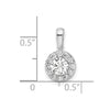Gold Lab Grown Diamond Round Halo Pendant