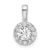 Gold Lab Grown Diamond Round Halo Pendant