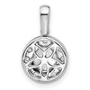Gold Lab Grown Diamond Round Halo Pendant