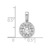 Gold Lab Grown Diamond Round Halo Pendant