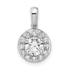 Gold Lab Grown Diamond Round Halo Pendant