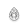 14k White Gold 1/3 carat Lab Grown Diamond VS/SI+ G+ Complete Pear Chain Slide Pendant
