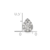 14k White Gold 1/3 carat Lab Grown Diamond VS/SI+ G+ Complete Pear Chain Slide Pendant
