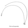 14k White Gold 1/3 carat Lab Grown Diamond VS/SI+ G+ Complete Pear Chain Slide Pendant