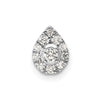 14k White Gold 1/3 carat Lab Grown Diamond VS/SI+ G+ Complete Pear Chain Slide Pendant