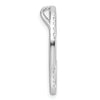 14k White Gold 1/8 carat Lab Grown Diamond VS/SI+ G+ Complete Oval Chain Slide Pendant