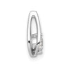 14k White Gold 1/4 carat Lab Grown Diamond VS/SI+ G+ Complete Teardrop Chain Slide Pendant