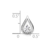 14k White Gold 1/4 carat Lab Grown Diamond VS/SI+ G+ Complete Teardrop Chain Slide Pendant