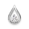 14k White Gold 1/4 carat Lab Grown Diamond VS/SI+ G+ Complete Teardrop Chain Slide Pendant