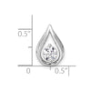 14k White Gold 1/2 carat Lab Grown Diamond VS/SI+ G+ Complete Teardrop Chain Slide Pendant
