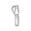 14k White Gold 1/15 carat Lab Grown Diamond VS/SI+ G+ Complete Square Chain Slide Pendant