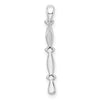14k White Gold 1/20 carat Lab Grown Diamond VS/SI+ G+ Fashion Bar Chain Slide Pendant