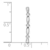 14k White Gold 1/20 carat Lab Grown Diamond VS/SI+ G+ Fashion Bar Chain Slide Pendant