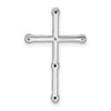 14k White Gold 1/5 carat Lab Grown Diamond VS/SI+ G+ Complete Cross Chain Slide Pendant