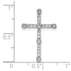 14k White Gold 1/5 carat Lab Grown Diamond VS/SI+ G+ Complete Cross Chain Slide Pendant