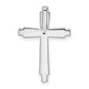 14k White Gold 1/4 carat Lab Grown Diamond VS/SI+ G+ Complete Cross Chain Slide Pendant