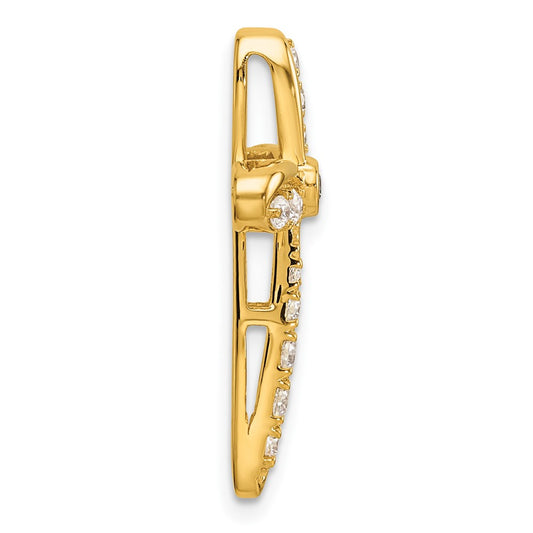 Gold Lab Grown Diamond Cross Pendant