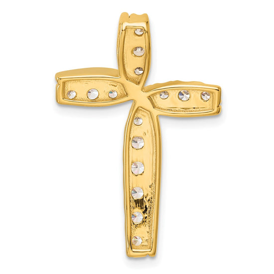 Gold Lab Grown Diamond Cross Pendant