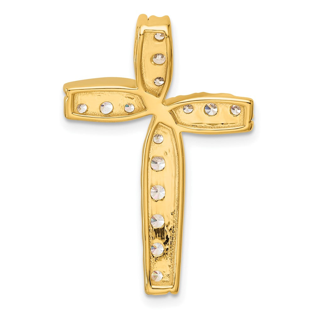 Gold Lab Grown Diamond Cross Pendant
