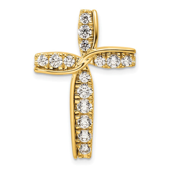 Gold Lab Grown Diamond Cross Pendant