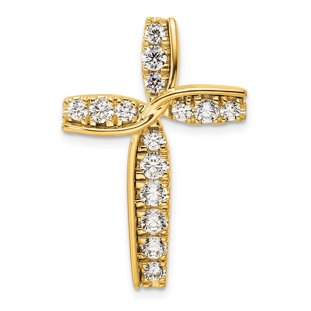 Gold Lab Grown Diamond Cross Pendant