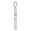 14k White Gold 3/4 carat Lab Grown Diamond VS/SI+ G+ Complete Cross Pendant