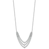 14k White Gold 2 3/4 carat Lab Grown Diamond VS/SI+ G+ 18 inch Triple Layer Necklace